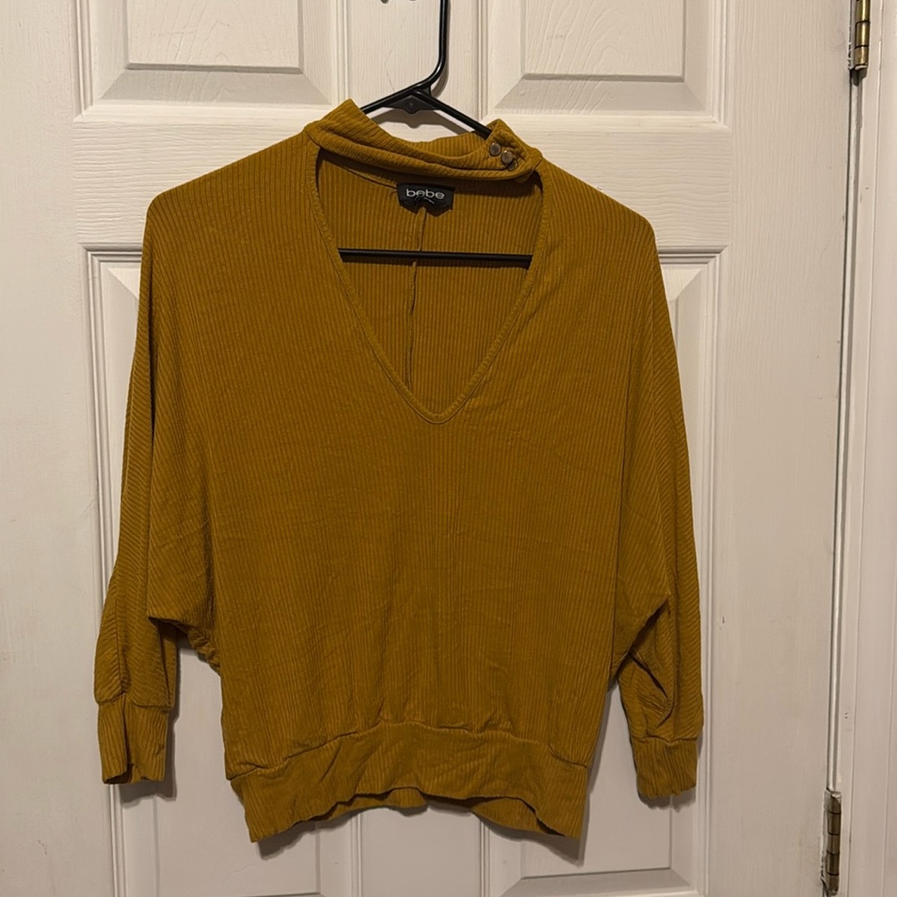 Bebe Mustard Yellow Top